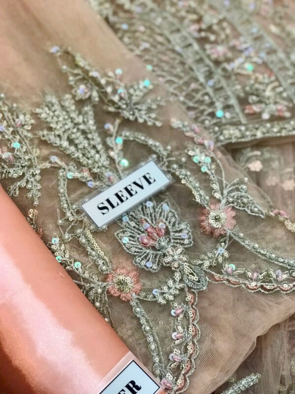 Brand MARIA B - Net frock with satain silk - Image 6