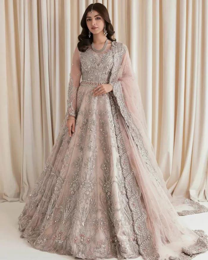 Brand MARIA B - Net frock with satain silk