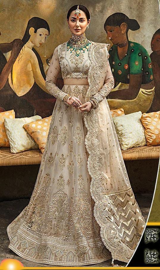 BRAND AFROZEH  - NET Frok With SATIN SILK Trouser