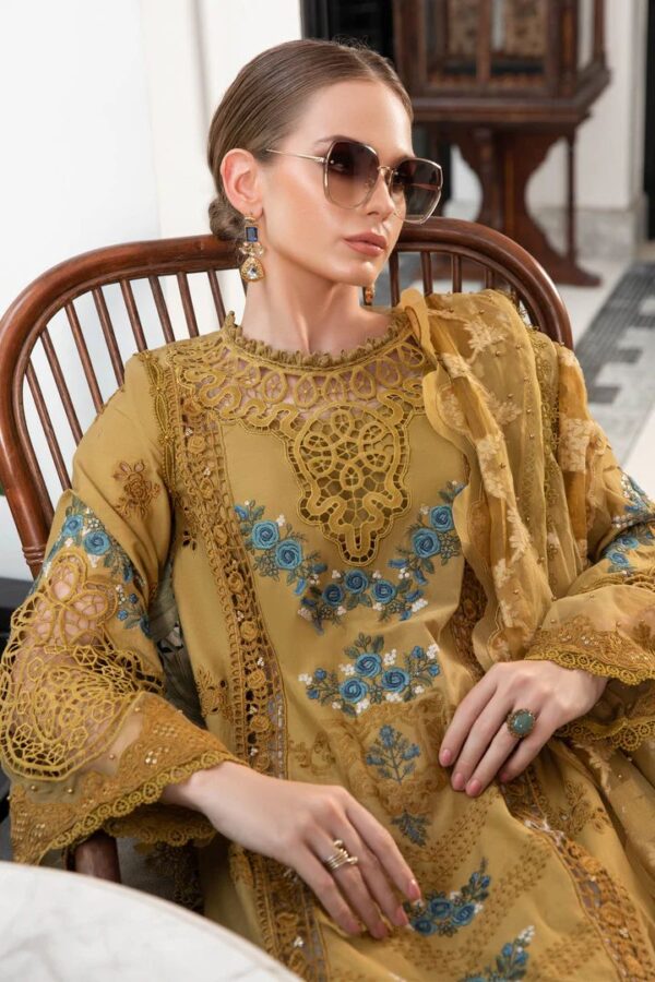 MARIA B - Embroidered Lawn with Chikenkari Work - Image 2
