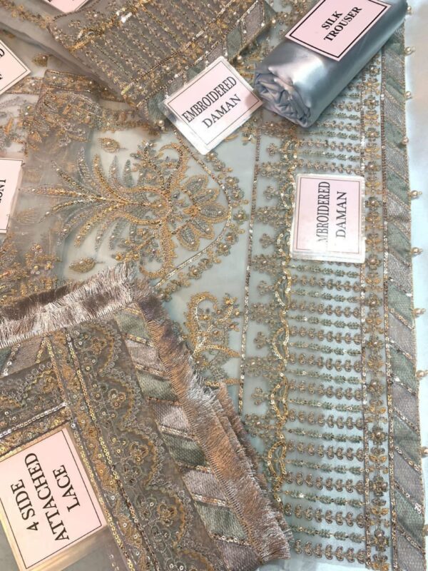 Brand Gulaal -  ORGANZA EMBROIDERE WITH HANDWORK AND PEARLS WORK - Image 2