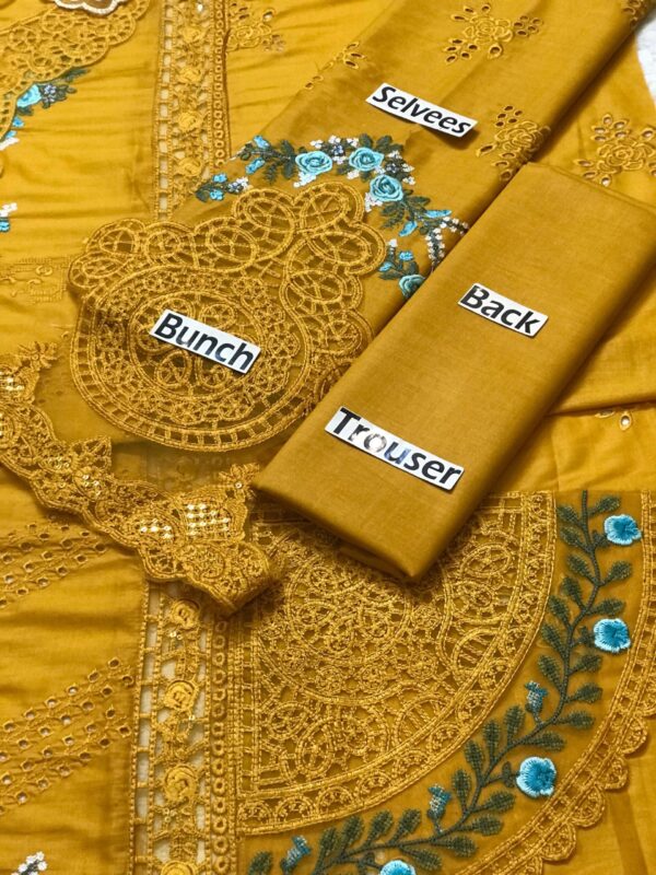 MARIA B - Embroidered Lawn with Chikenkari Work - Image 7